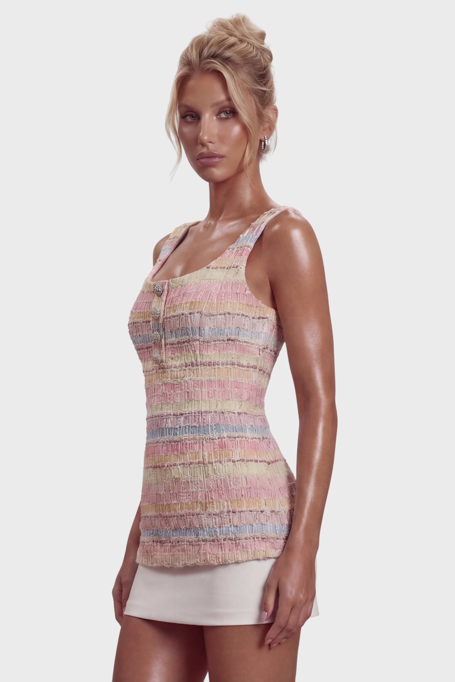 Tweed-Top Paris Pastel Dream