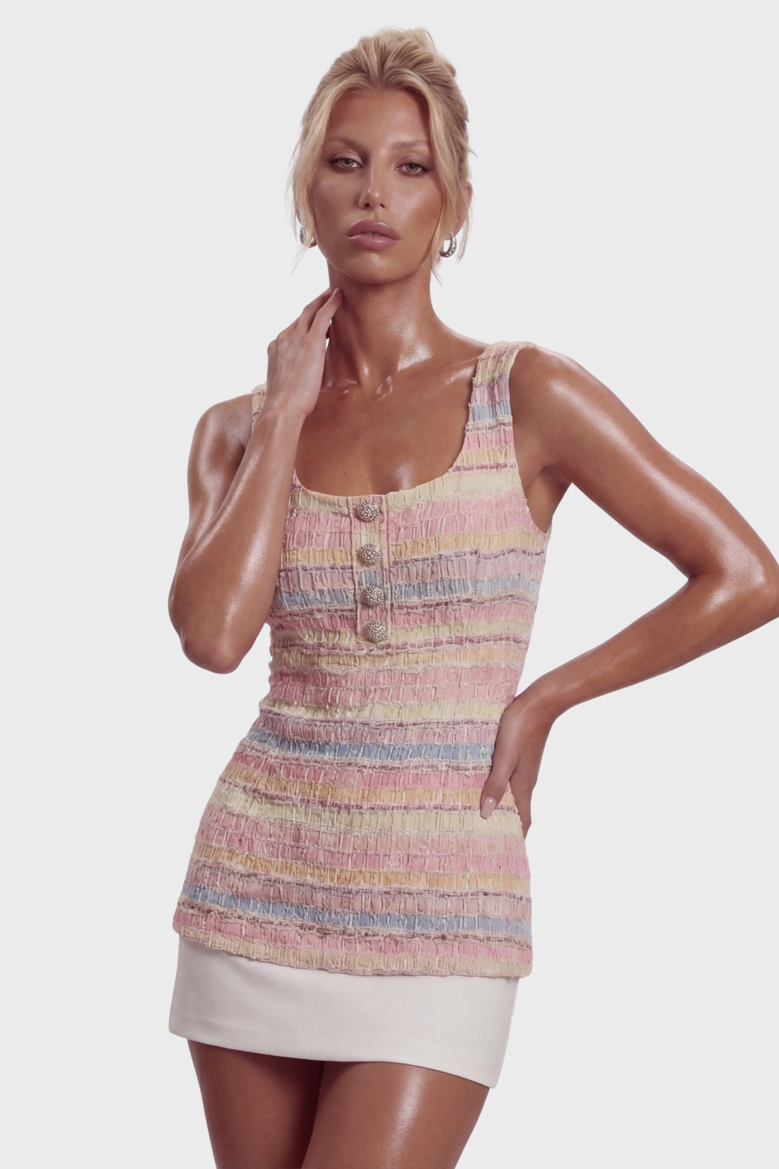 Tweed-Top Paris Pastel Dream