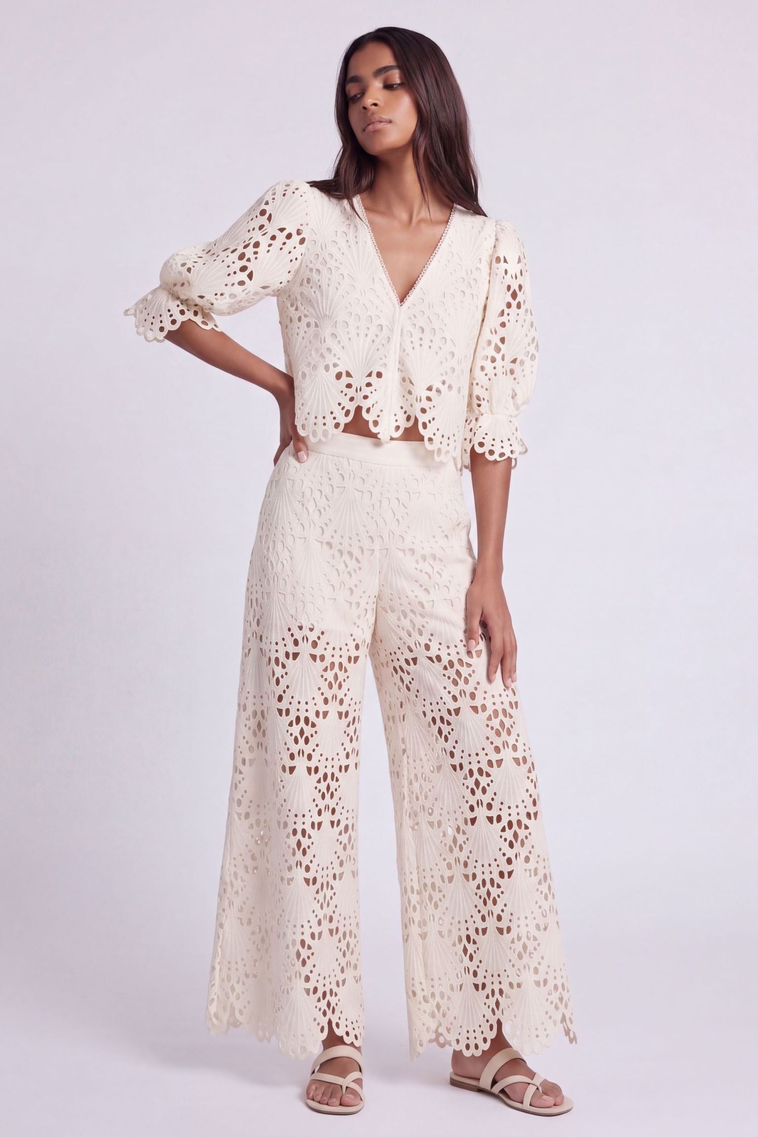 Elinda Broderie Trousers