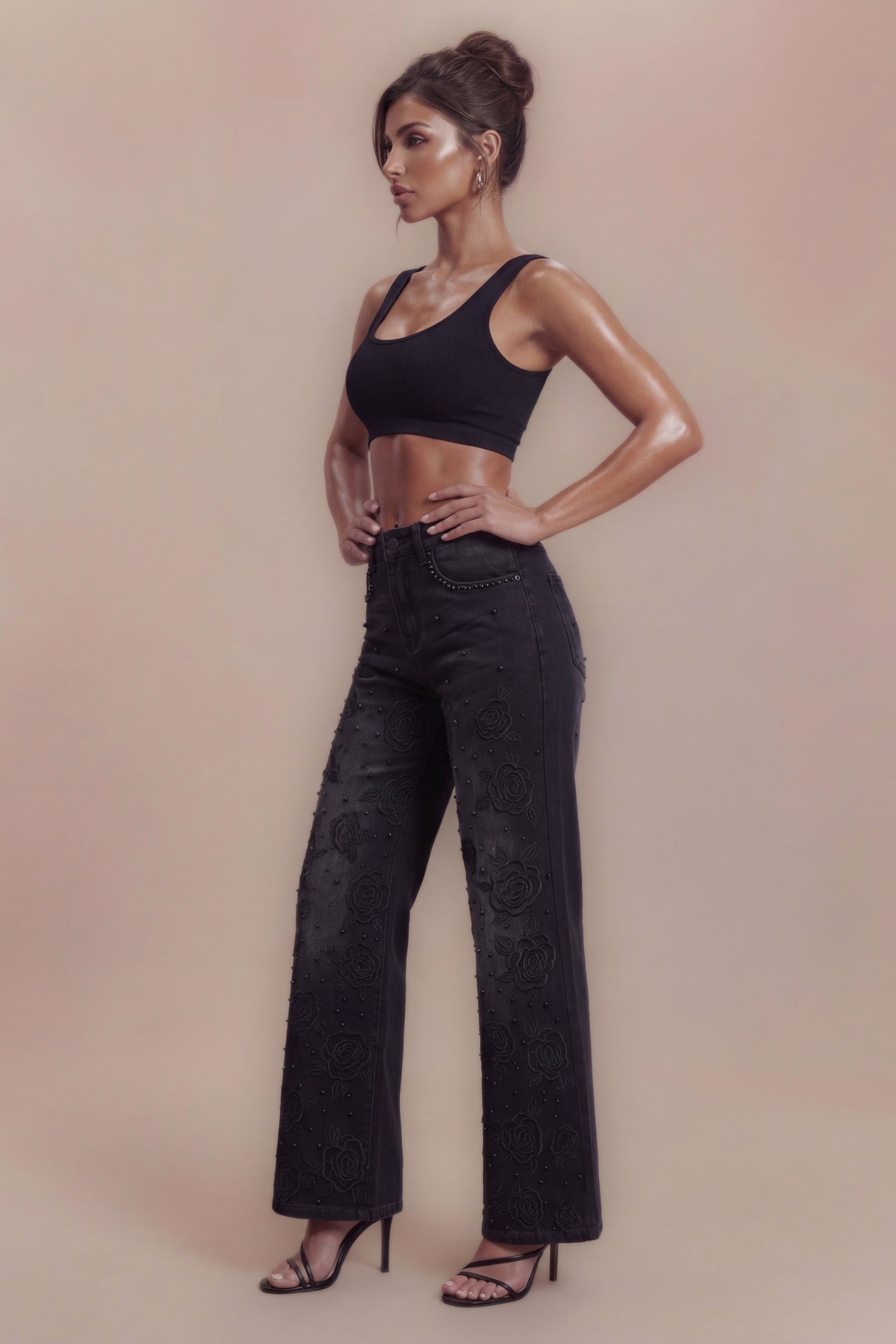 Amelia Perlenbesetzte Jeans