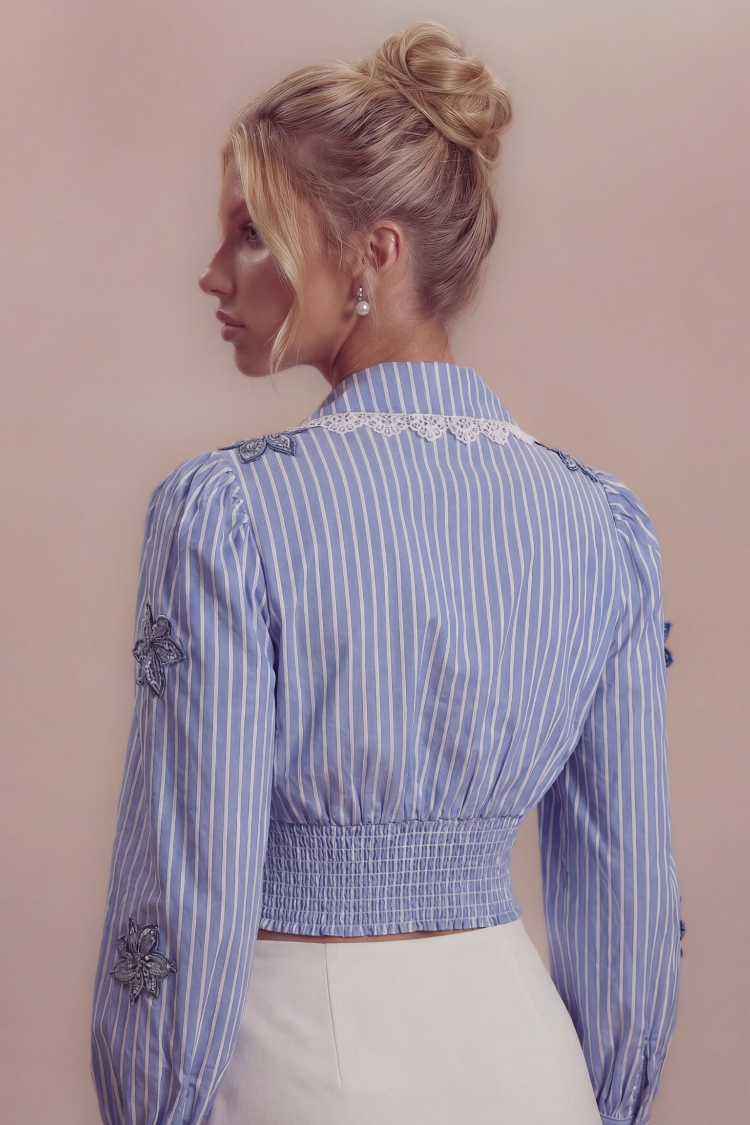 Nicole Spitzenschleifenbluse
