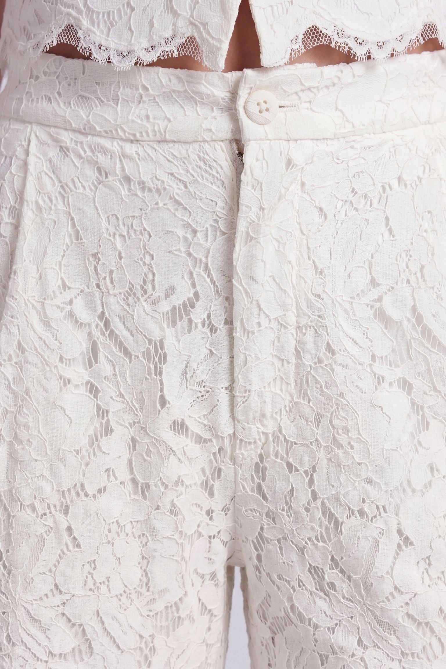 Eteri Tailored Lace Trousers