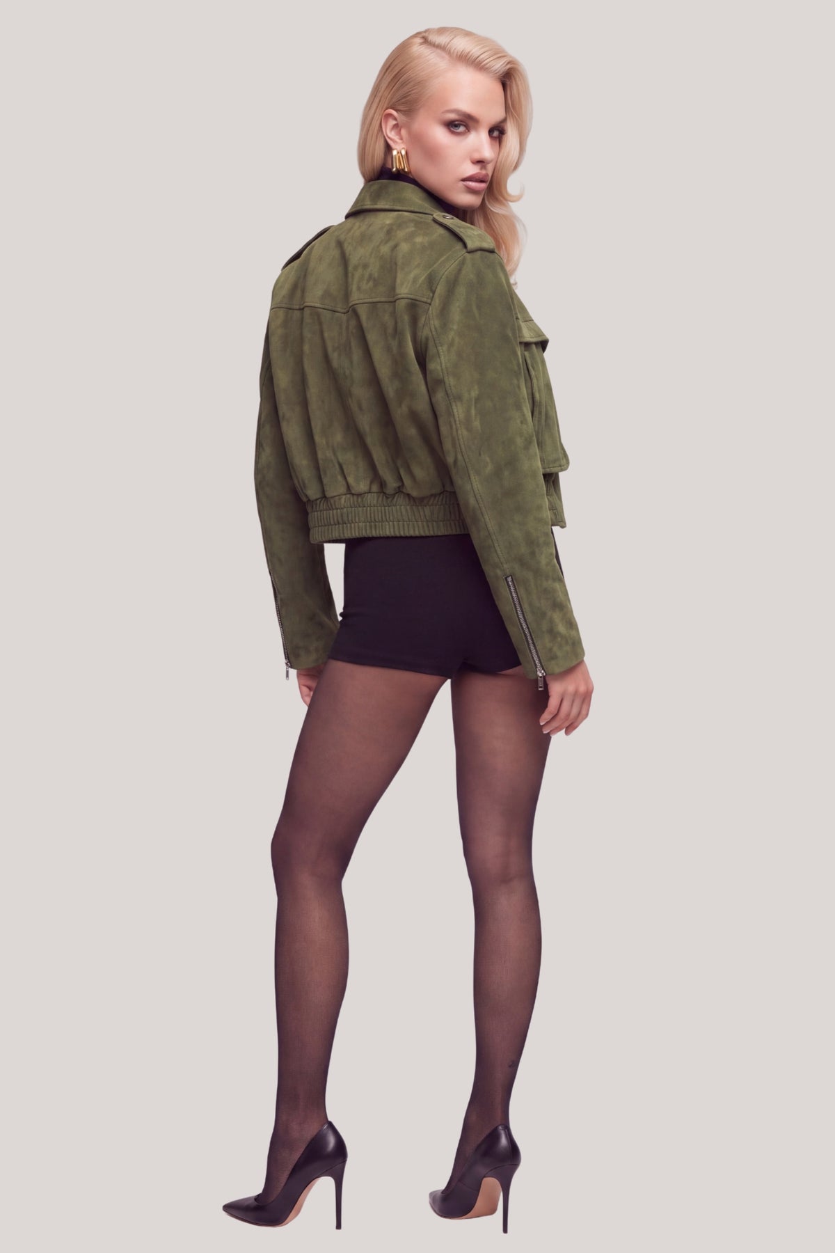 Maëlys Suede Leather Jacket
