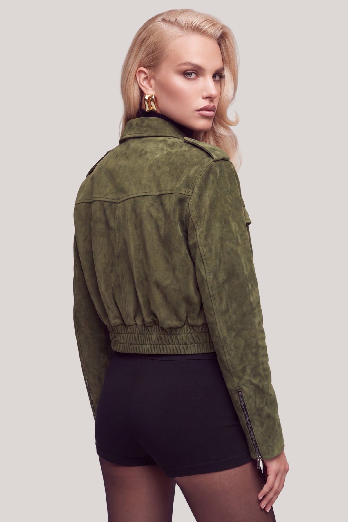 Maëlys Suede Leather Jacket