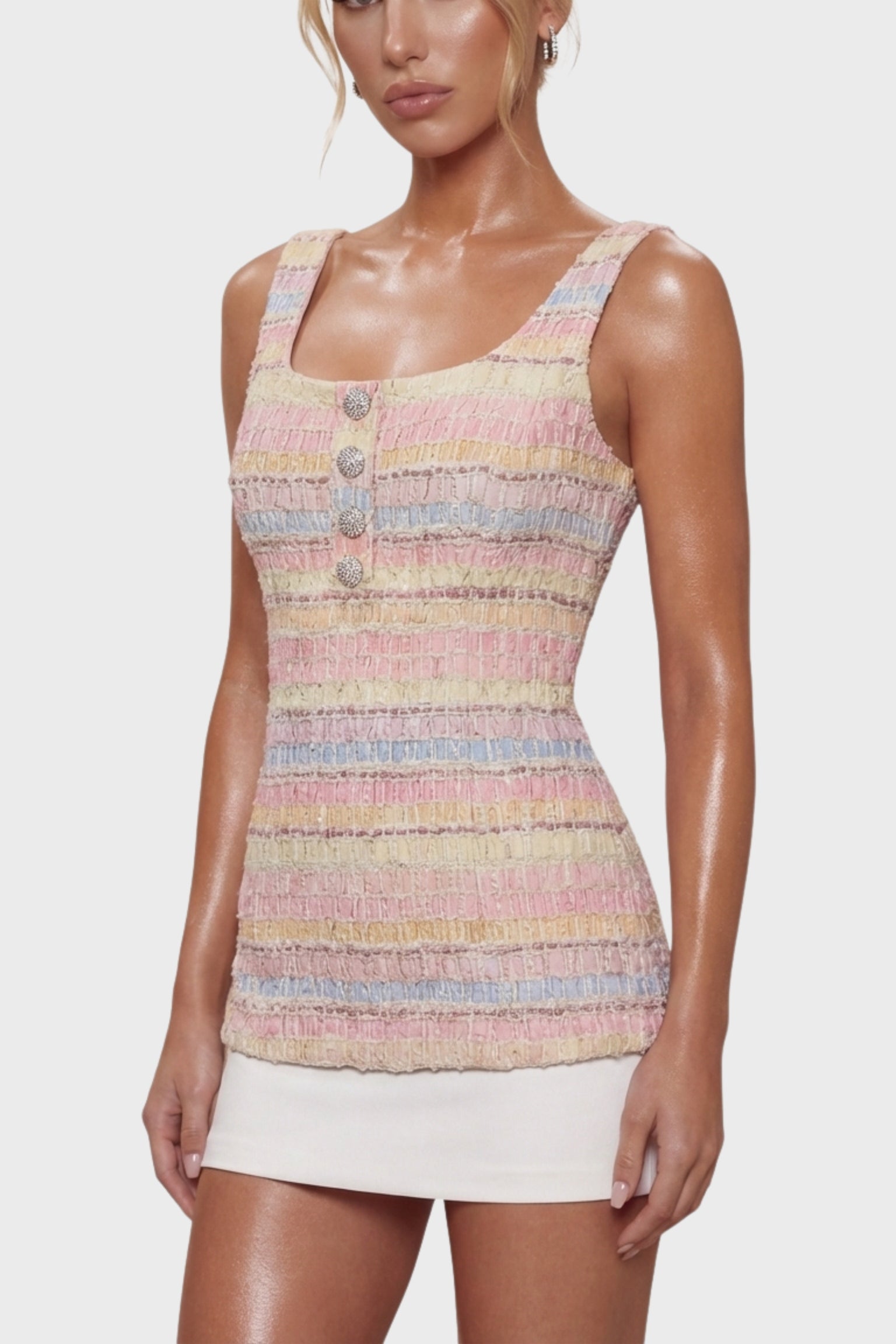 Tweed-Top Paris Pastel Dream