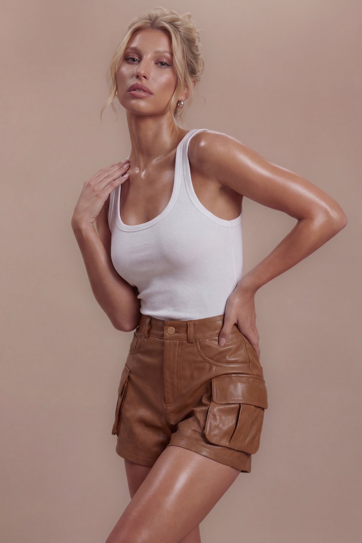 Rina Leather Shorts