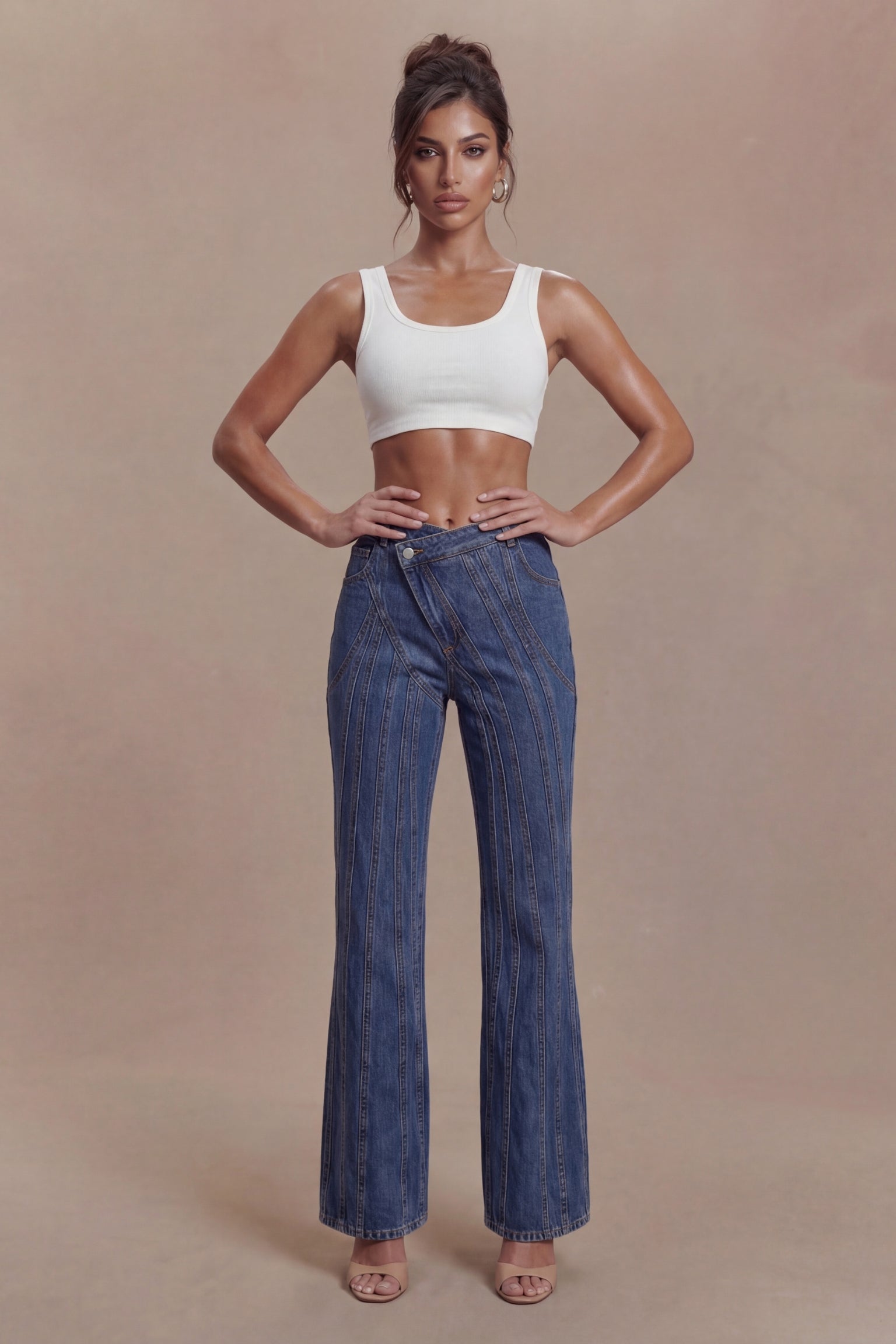  Hailey Asymmetric Jeans
