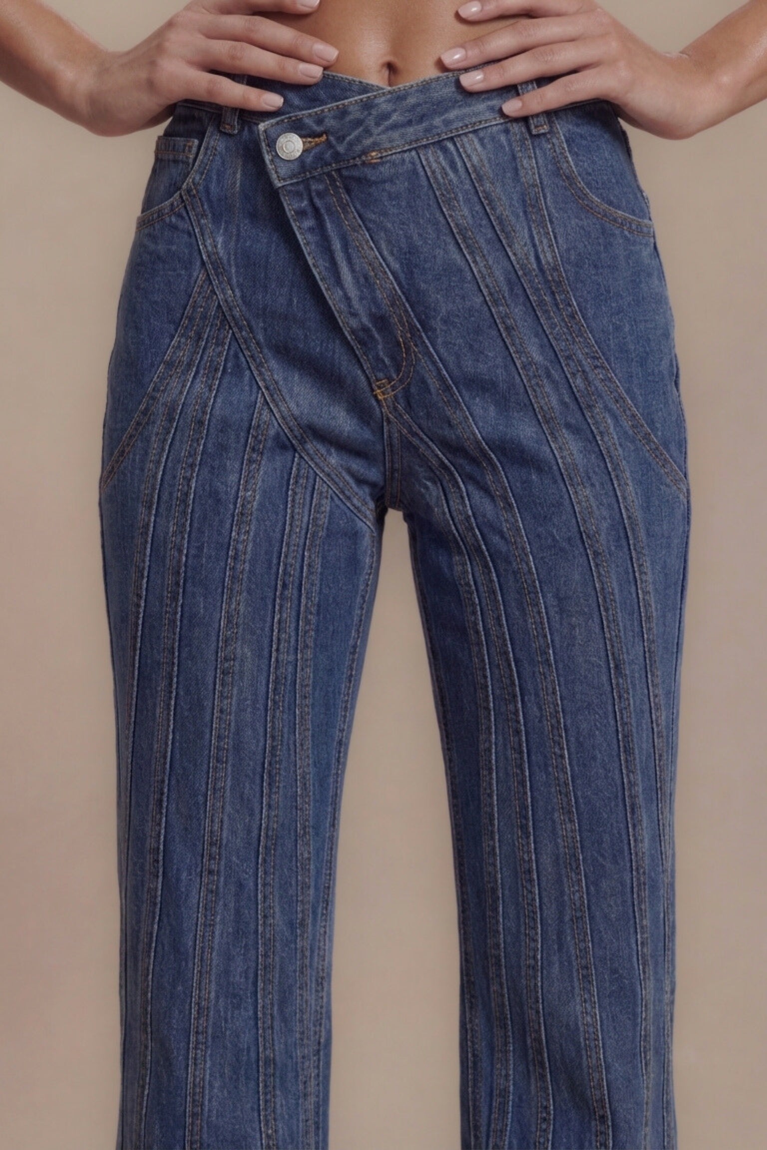  Hailey Asymmetric Jeans