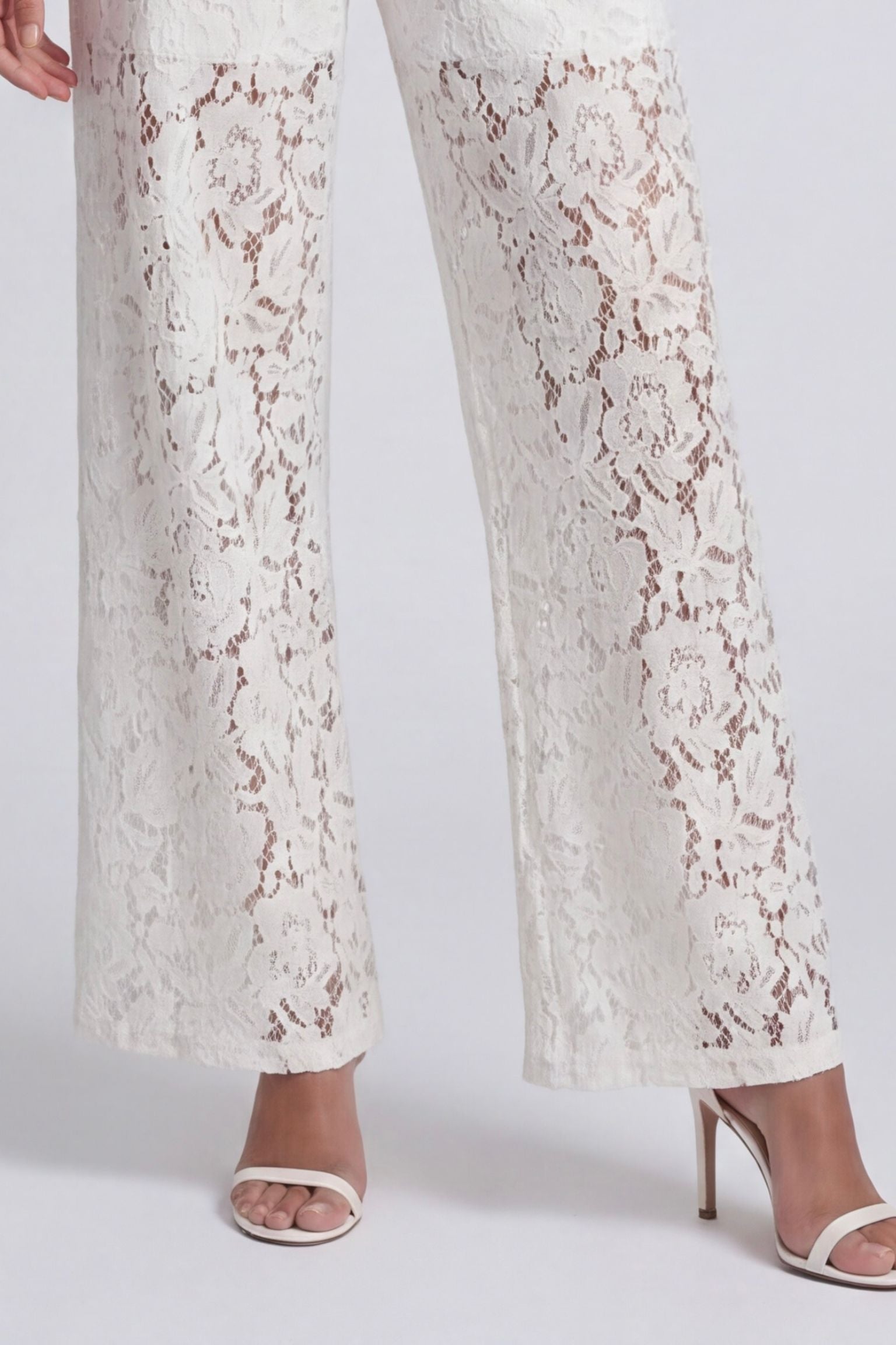 Eteri Tailored Lace Trousers