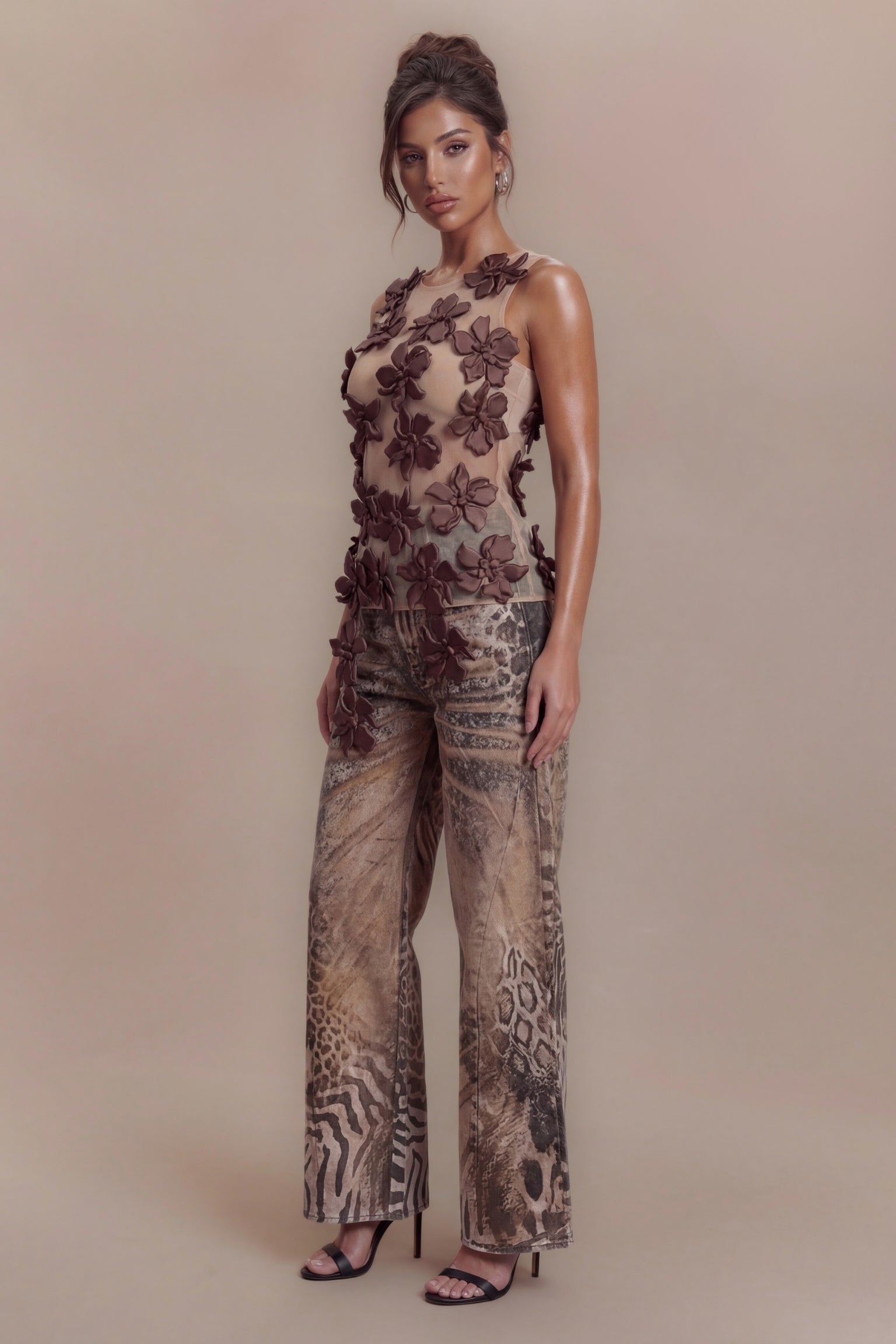  Arbenita Vintage Print Jeans