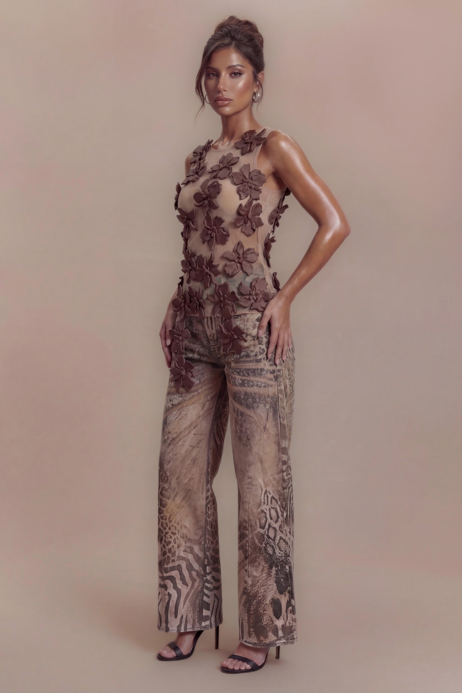  Arbenita Vintage Print Jeans