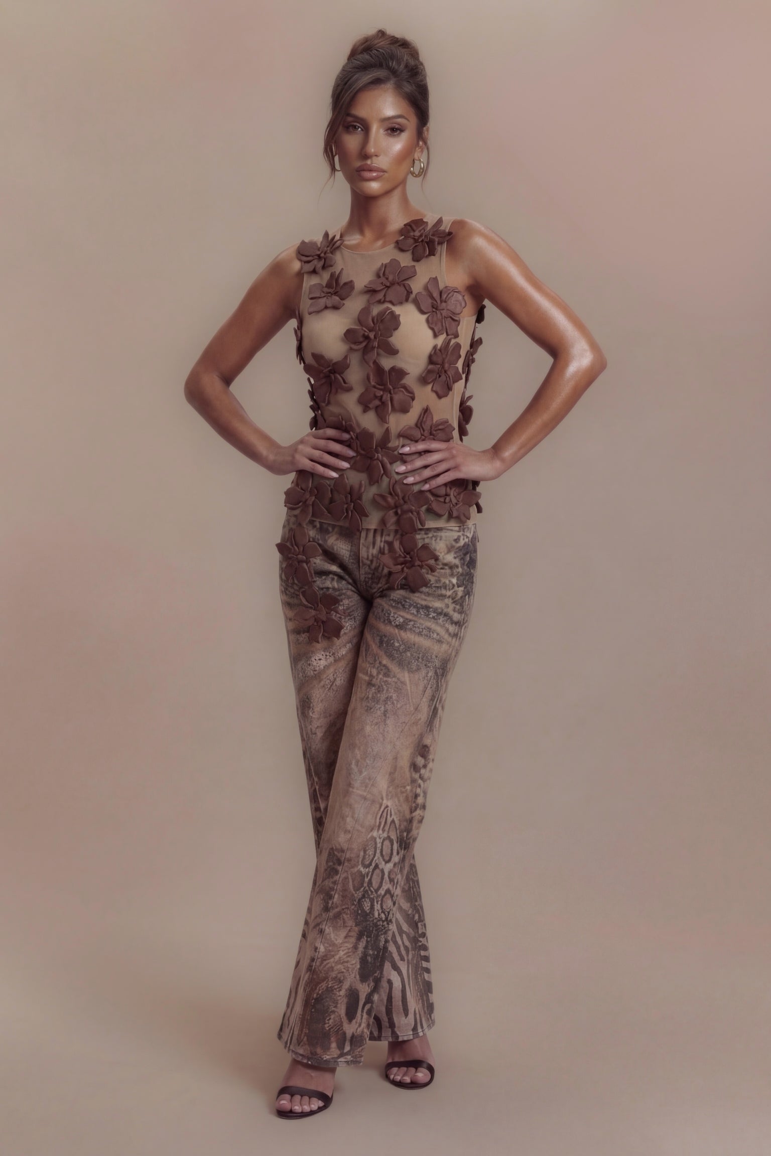 Arbenita Vintage Print Jeans