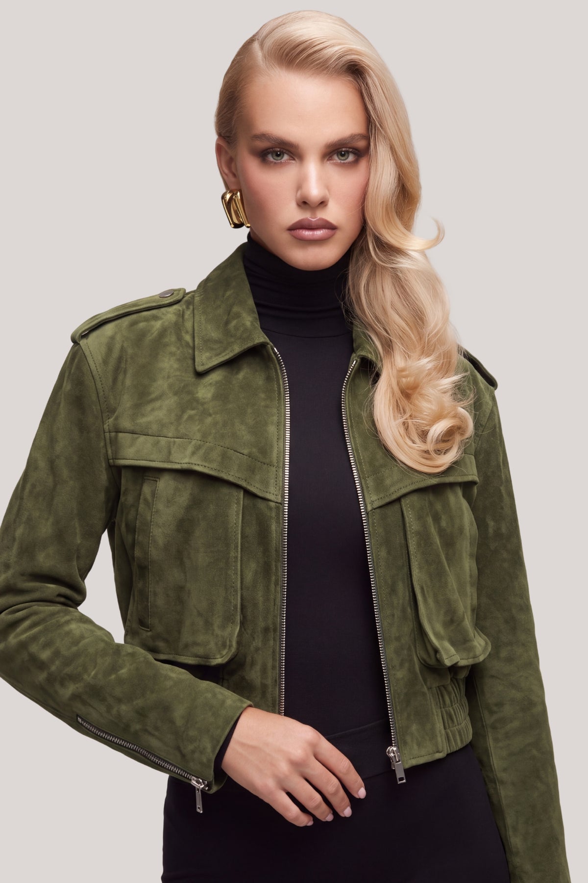 Maëlys Suede Leather Jacket