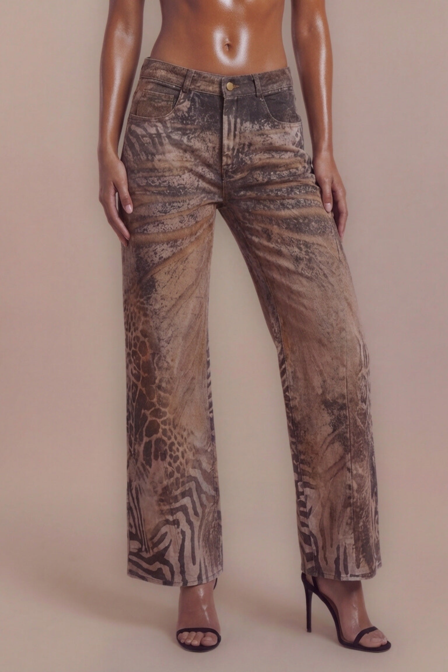  Arbenita Vintage Print Jeans